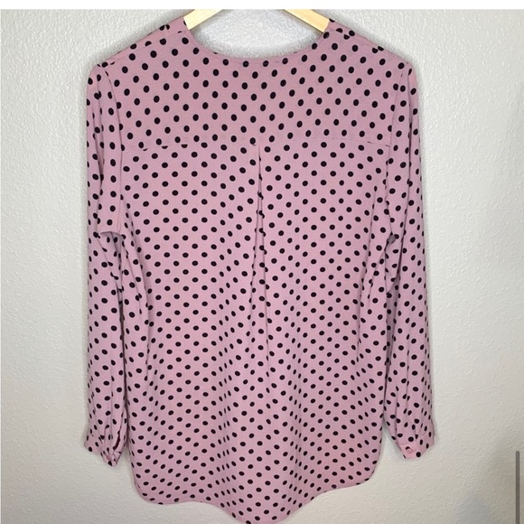 Adrianna Papell Polka Dot Long Sleeve Top - Picture 3 of 5
